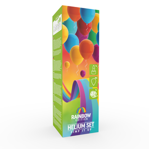 Helium Set 30 Ballons, Rainbow Edition Regenbogenfarben