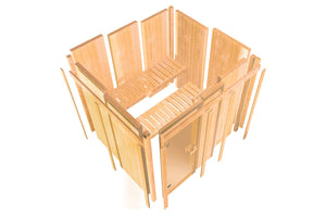 Sauna Larin Systemsauna, Eckeinstieg