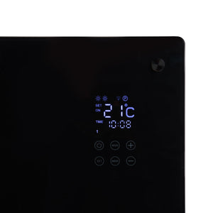 Badheizkörper Alutherm Sani Verre 1200 Wifi Schwarz
