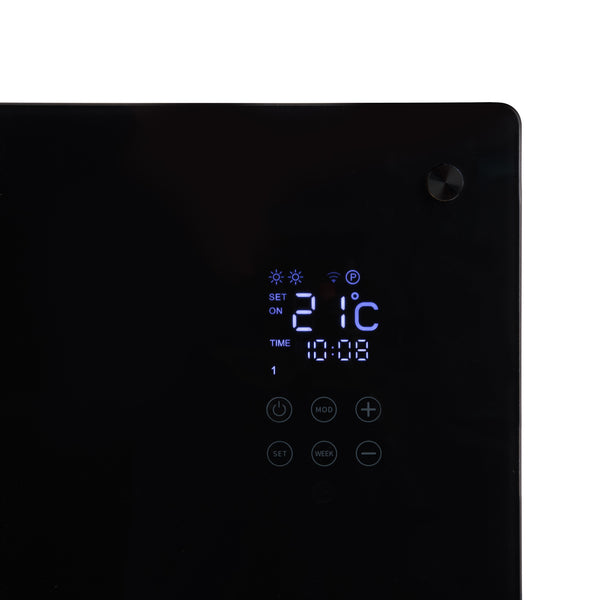 Badheizkörper Alutherm Sani Verre 1200 Wifi Schwarz