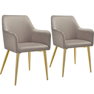 Armlehnstuhl Avane, Samtoptik, gepolstert taupe 2er Set