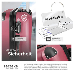 Hartschalenkoffer-Set Cleo weinrot