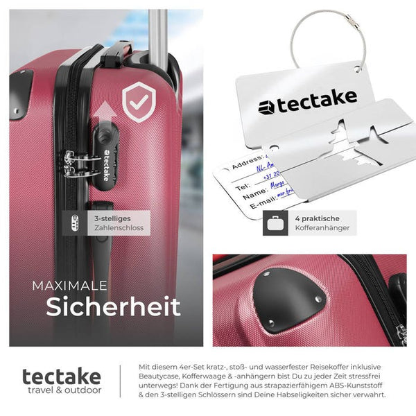 Hartschalenkoffer-Set Cleo weinrot