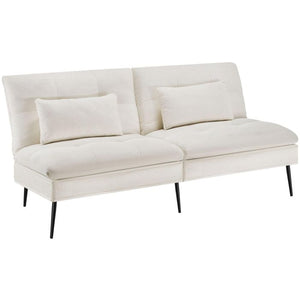 Schlafsofa Tokio 3in1 mit neigbarer Rückenlehne creme-weiss