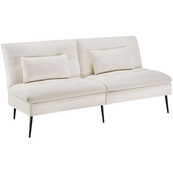 Schlafsofa Tokio 3in1 mit neigbarer Rückenlehne creme-weiss