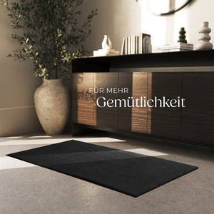 Tapis à poils courts Soft Zone noir 80 x 150 cm 