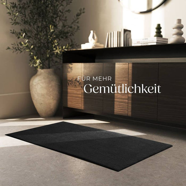 Tapis à poils courts Soft Zone noir 80 x 150 cm 