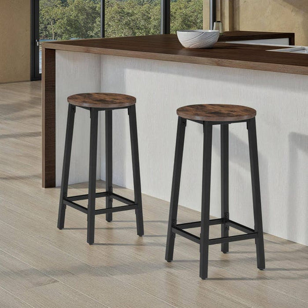 2 Barhocker Corby Industrial dunkelbraun