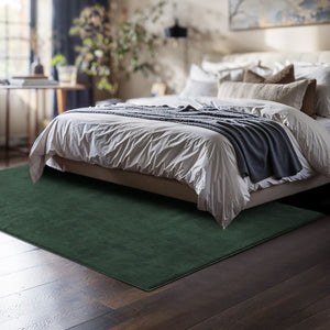 Tapis à poils courts Soft Zone vert 120 x 170 cm 