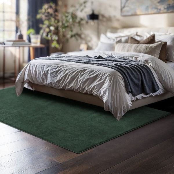 Tapis à poils courts Soft Zone vert 120 x 170 cm 