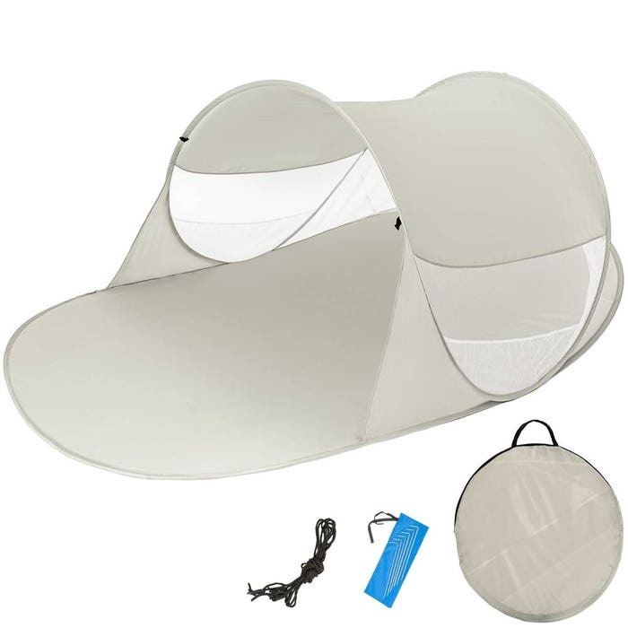 Pop-Up Strandmuschel Angelika grau