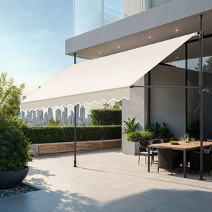 Klemmmarkise beige 350 x 180 cm