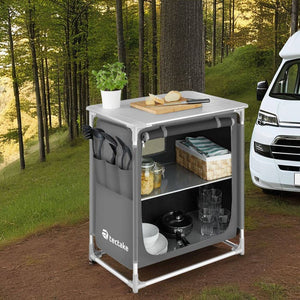Camping kitchen 76x53.5x107cm gray