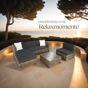 Aluminium Rattan Lounge natur