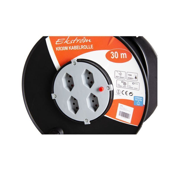 Ekström KR30M L Kabelrolle 3x1.5mm2, 4x T13