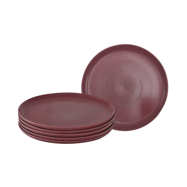 Van Well Porzellanservice Mika 24 teilig bordeaux