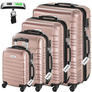 Hartschalenkoffer-Set Mila roségold