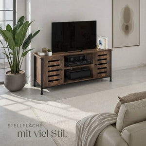 TV-Board Carlow Industrial Holz dunkel, rustikal