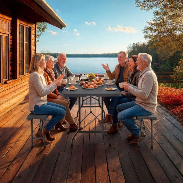 Campingtischgarnitur Panja anthrazit
