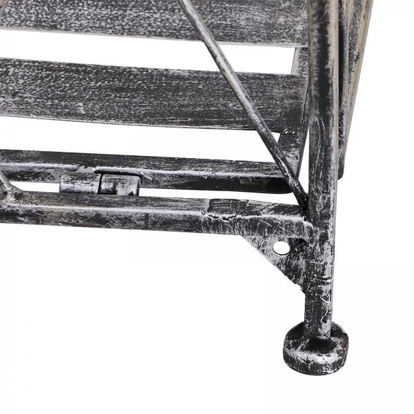 Pflanzregal Blumenregal 3 x Ebene Metall Klappbar Silbergrau