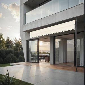 Klemmmarkise beige 400 x 180 cm