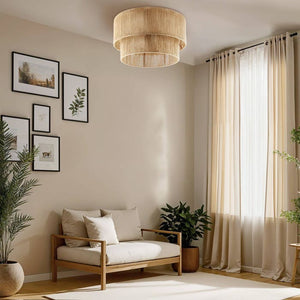 Deckenleuchte Lignea Lux aus Jute