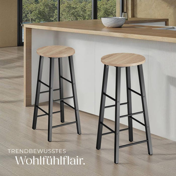 2 Barhocker Keynes Industrial hellbraun