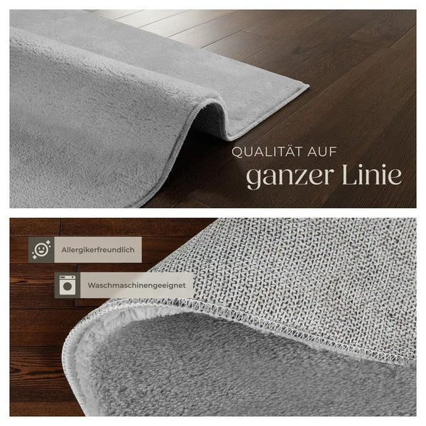 Short pile carpet Soft Zone gray 140 x 200 cm 