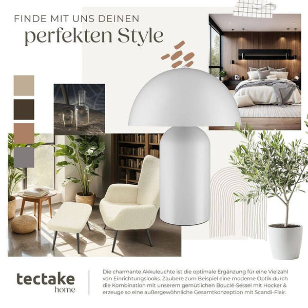 Retro-Tischlampe Kade weiss