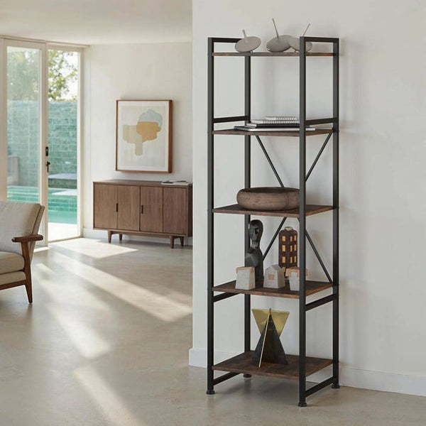 Regal Manchester Industrial Holz dunkel, rustikal
