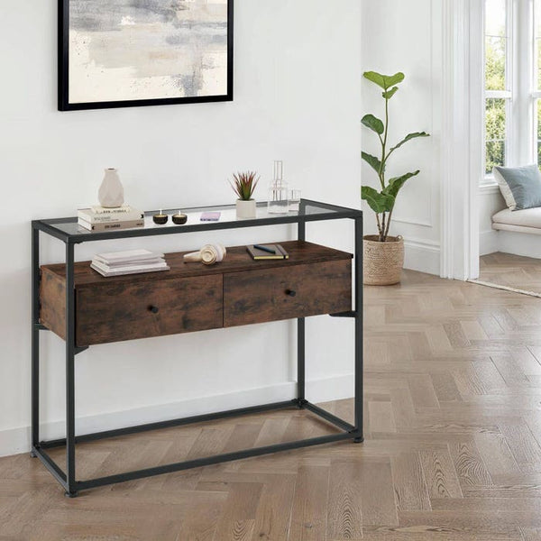 Konsolentisch Reading 101,5x41,5x80,5cm Industrial dunkelbraun