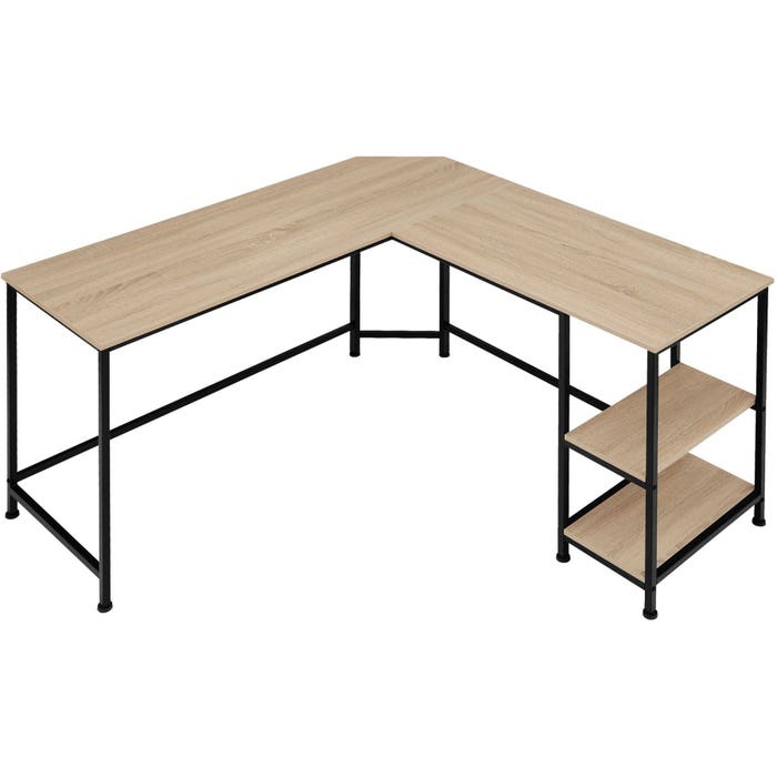 Schreibtisch Hamilton Industrial Holz hell, Eiche Sonoma