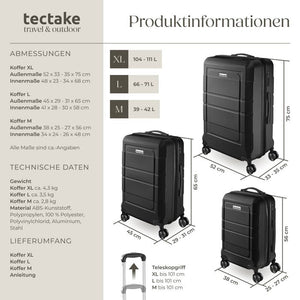 Reisekofferset Brice schwarz