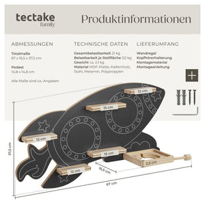Tonie-Regal MyLittleStory Rocket für bis zu 40 Tonies grau