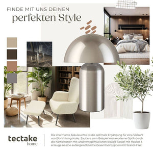 Retro-Tischlampe Kade Nickel matt