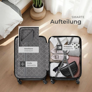 Hartschalenkofferset 4-tlg. Schwarz