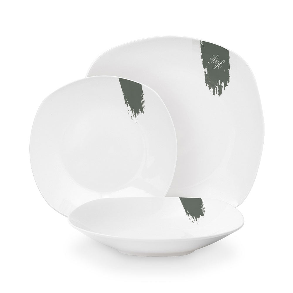 Berlinger Haus 18-teiliges Tellerset  Matte Green Collection