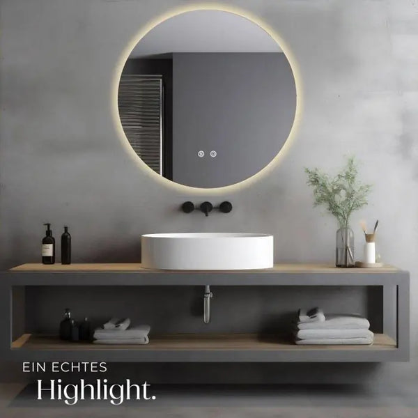 Runder LED Badezimmerspiegel Aurora