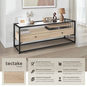 Lowboard Maidenhead 121,5x41,5x50,5cm Industrial Holz hell, Eiche Sonoma