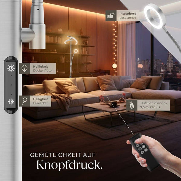 Deckenfluter Auralis Nickel matt