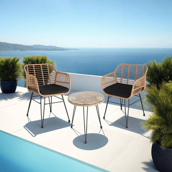 Rattan Sitzgruppe Molfetta natur