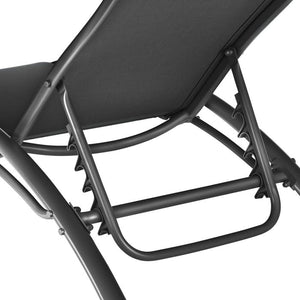 2 Gartenliegen aus Aluminium, schwarz