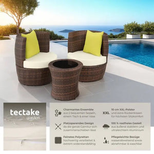 Aluminium Rattan Sitzgruppe Nizza