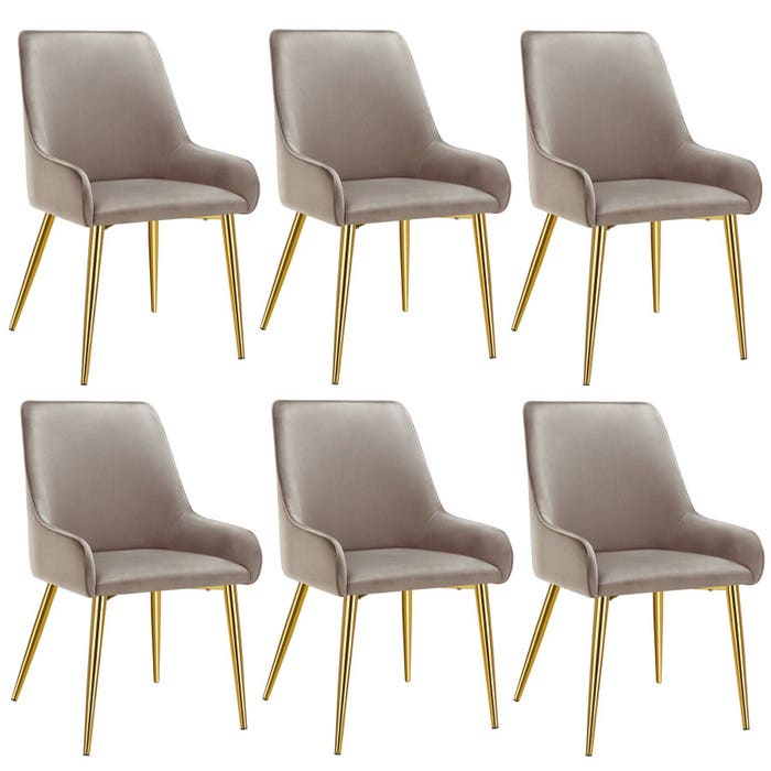Polsterstuhl Avane taupe 6er Set