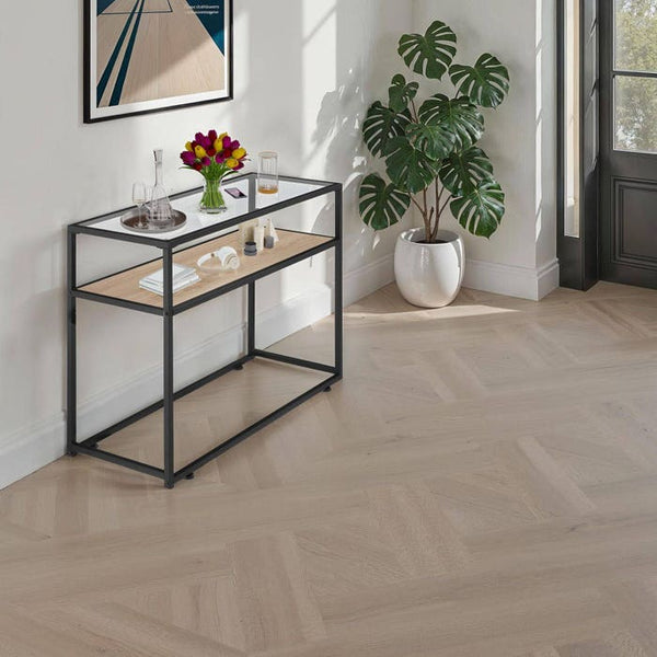 Konsolentisch Kilkenny Industrial Holz hell, Eiche Sonoma