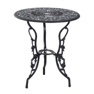 Gartenmöbel 3 tlg. Gartenset Sitzgruppe Tisch Stuhl Metall Bronze