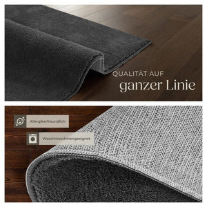 Short pile carpet Soft Zone anthracite 120 x 170 cm 