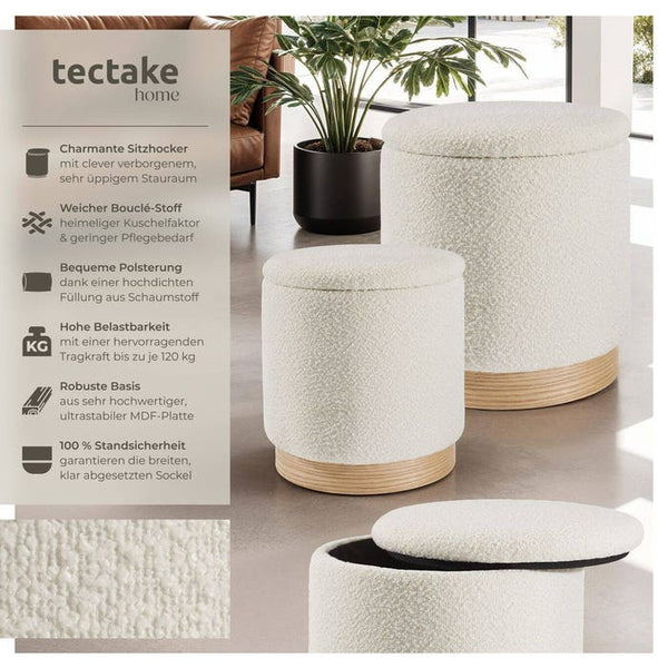 2er Set Sitzhocker Orchide