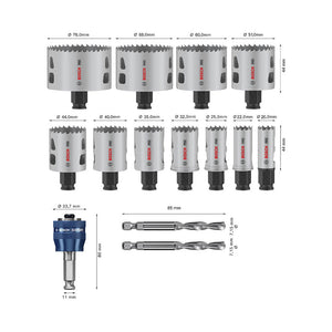 Bosch PRO Multi Material PC Plus Lochsägen-Set 20/68/76 mm 14-tlg. 2.608.594.426
