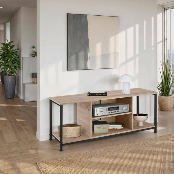TV-Regal Denver Industrial Holz hell, Eiche Sonoma 120 cm
